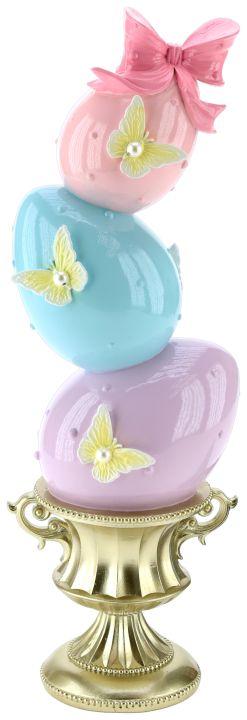 Stacked Egg Finial - 18 Inches (Set of 2)