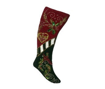 Berry Cardinal Stocking - 25 Inches