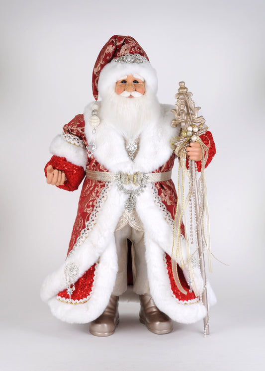 Lighted Red Couture Santa