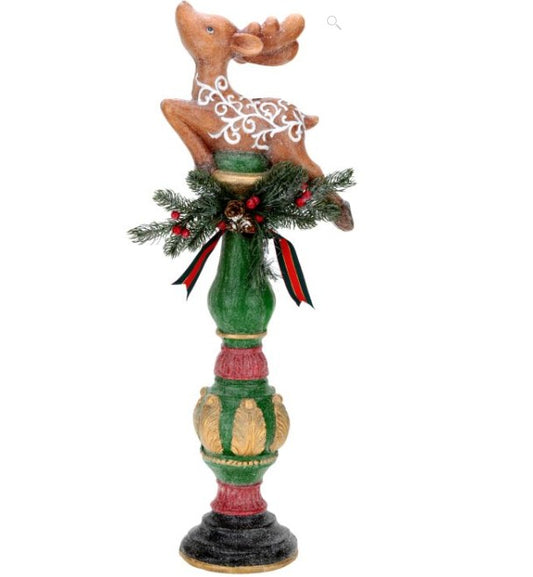 Prancing Christmas Deer Finial - 28 Inches, Mark Roberts