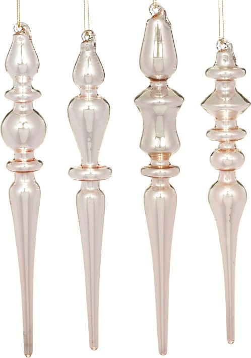 Shiny Finial Ornament 10.5'', (Set of 8)