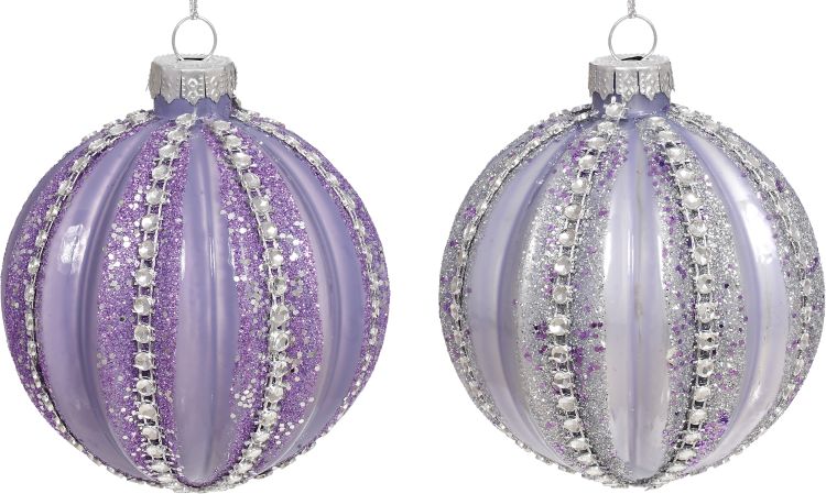 Beaded Ball Ornament 3'', (Set of 6)