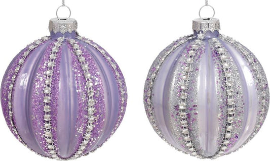 Beaded Ball Ornament 3'', (Set of 6)