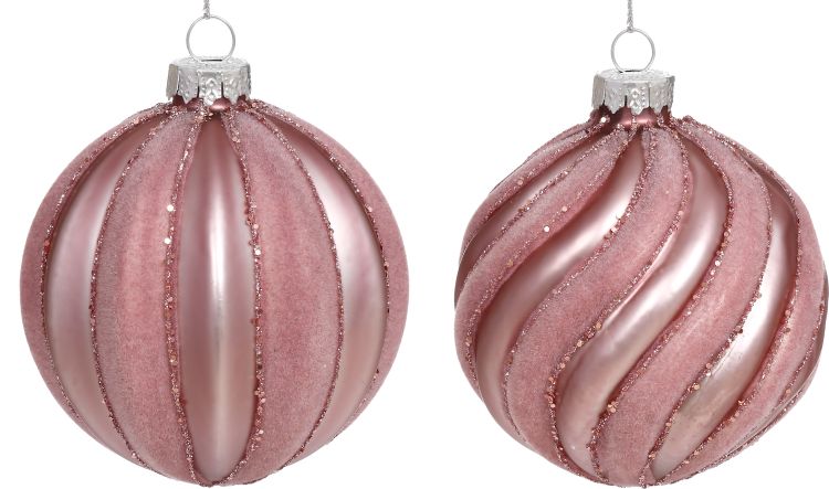 Spiral Xmas Ornament 3'', (Set of 6)