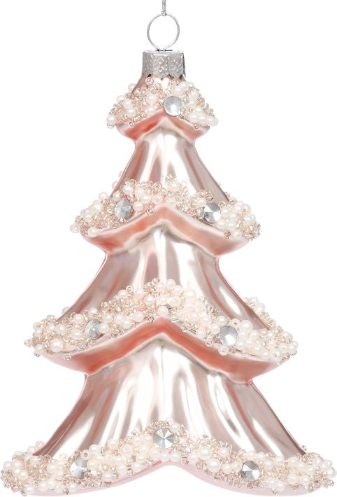 Pearlized Tree Ornament 5'', (Set of 6)