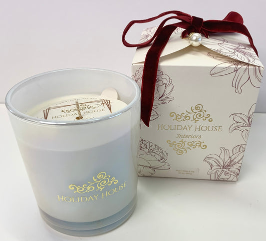 Floral Gift Boxed Candle - Plum Wine and Lily