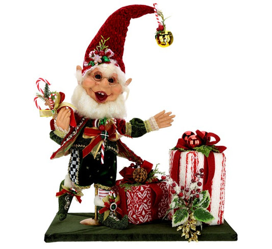 **SIGNED** CANDYCANE ELF WITH GIFTS TABLESCAPE (Signed by Mark Roberts)