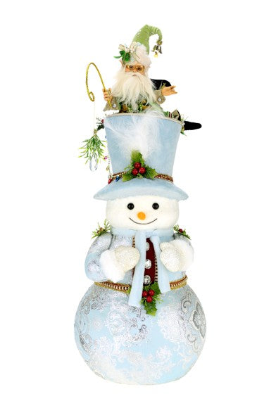 **SIGNED** MISTLETOE ELF ON SNOWMAN (Signed by Mark Roberts)