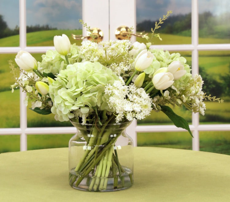 Tulip Hydrangea Jar - 14 Inches