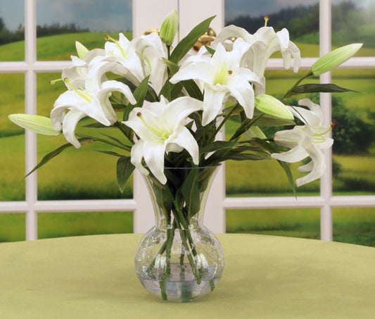 Vase of Lilies - 16 Inches