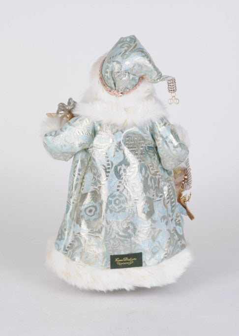 Lighted Blue Elegance Santa