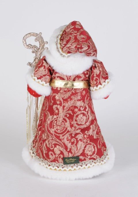Lighted Crimson Royale Santa