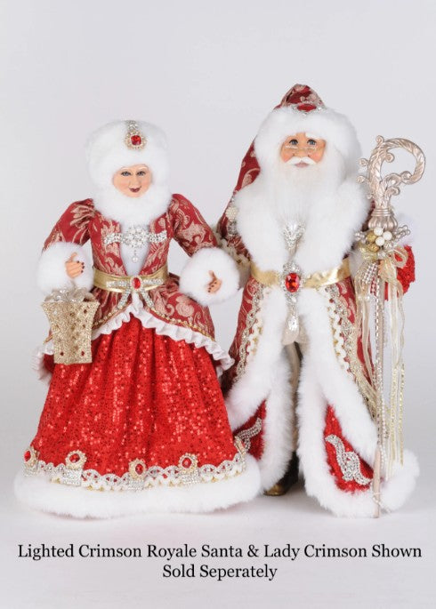 Lighted Crimson Royale Santa