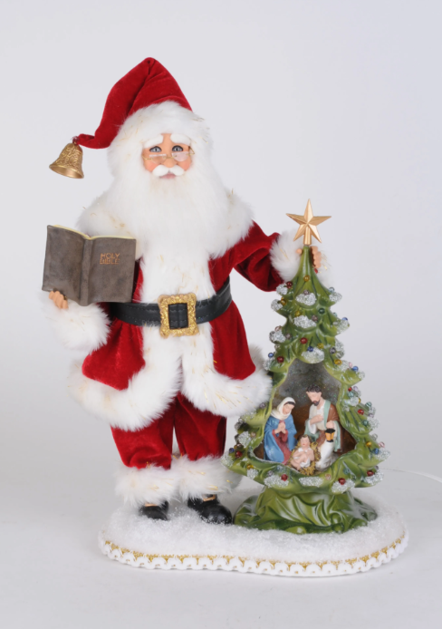 Lighted Christmas Eve Reverence Santa