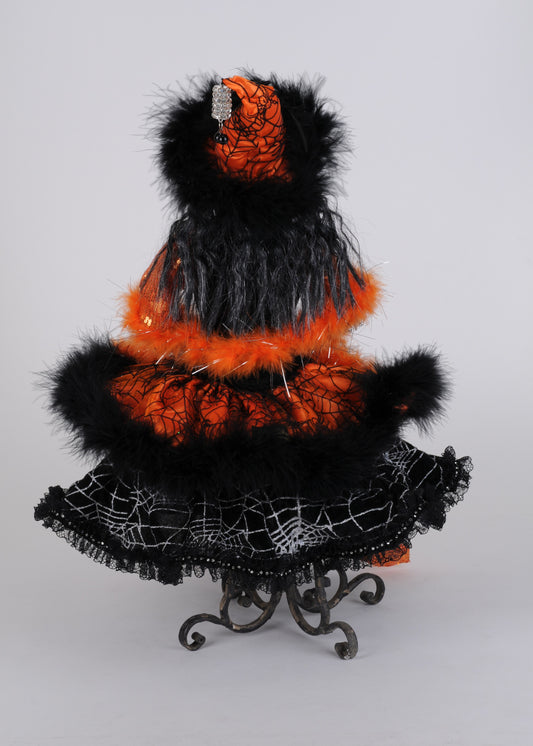 Lighted Glitzy Orange Witch