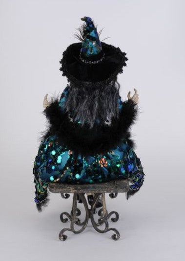 Glitzy Peacock Witch