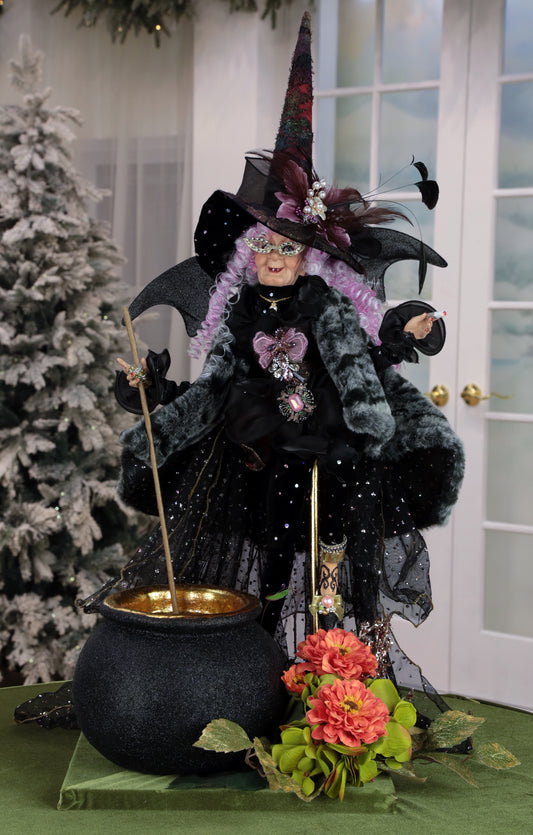 **SIGNED**  Scandalous Witch with Cauldron on Base