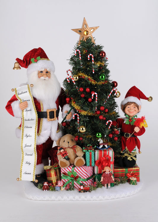 Lighted Christmas Presents Santa