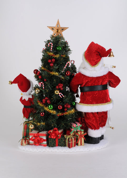 Lighted Christmas Presents Santa