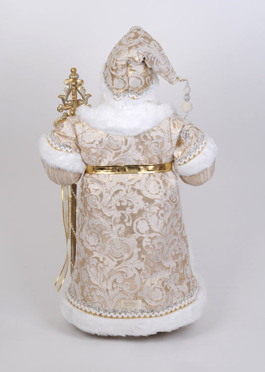 Lighted Gold Couture Santa
