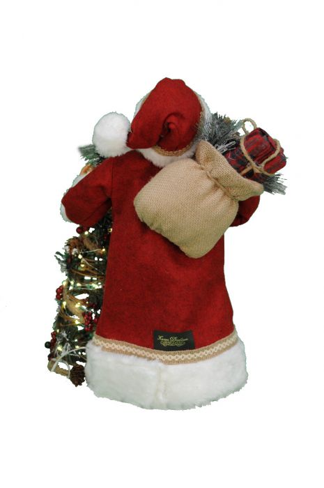 Lighted Woodland Pine Santa