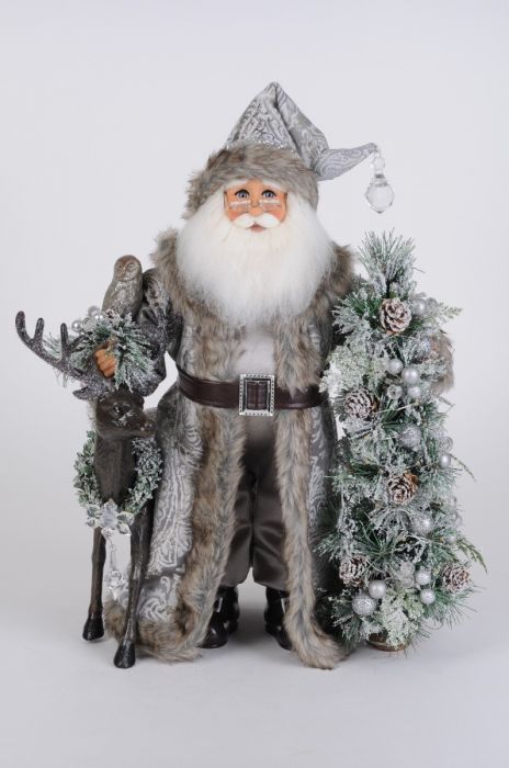 Lighted Snow Covered Wilderness Santa