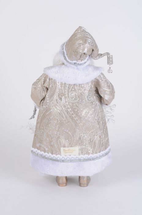 Lighted White Christmas Santa