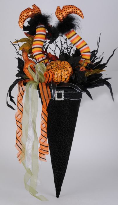 Elegant Witch Hat Wall/Door Hanger