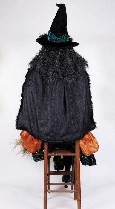 6 foot Sitting Witch with Lighted Pumpkin