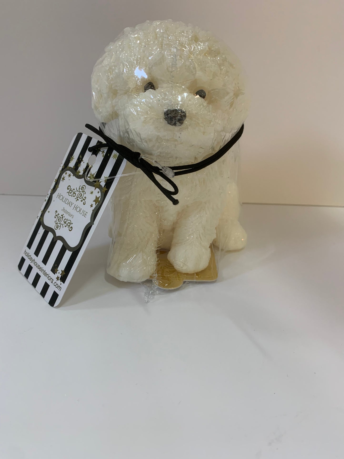 Little White Puppy Candle