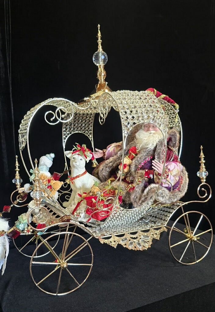 SPECIAL Santa in Carriage with Swan (Signed)