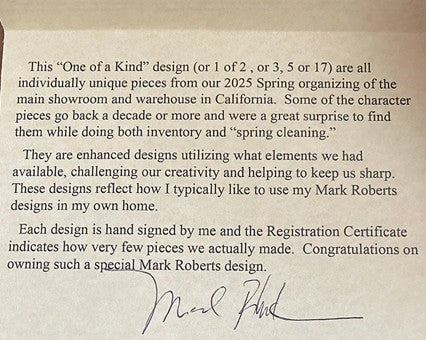 **SIGNED** Golden Urn W/Glass Ornaments