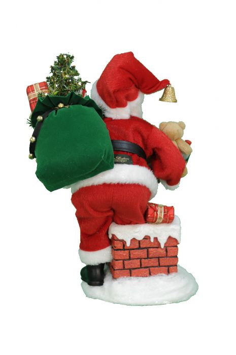 Lighted Good Saint Nick Chimney
