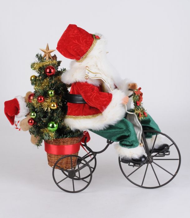 Lighted Biking Through Christmas Santa