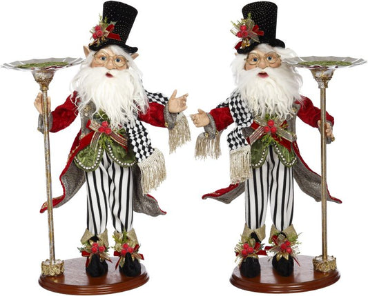 Elves with Candleholder 19.5'' Set of 2