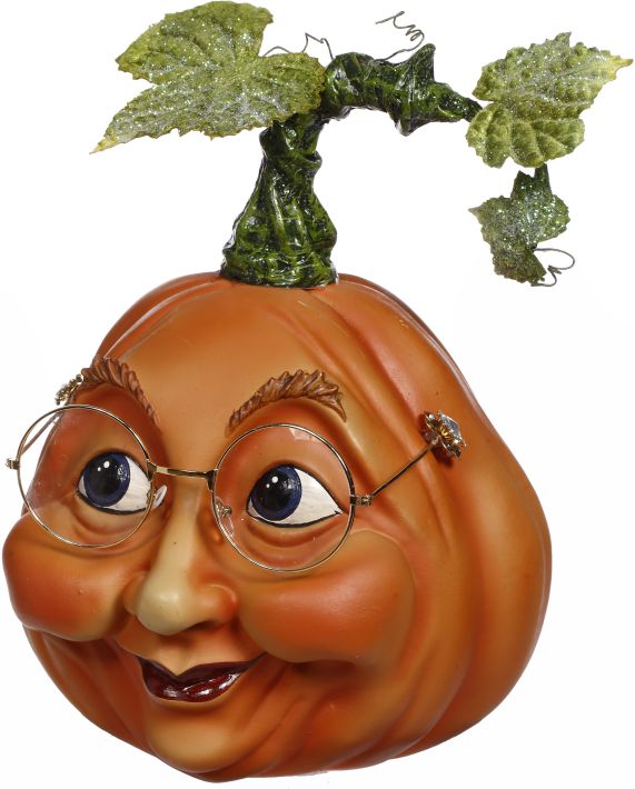 Pumpkin, Pumpkin Head Decor 9''