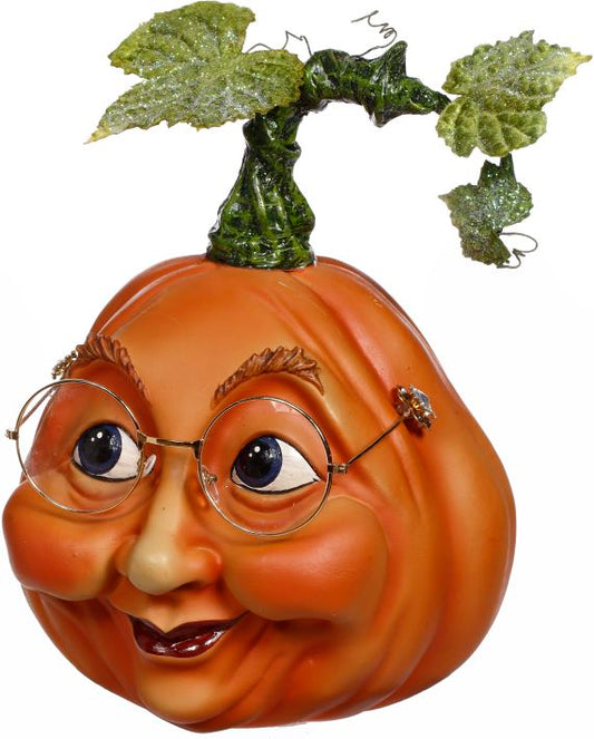 Pumpkin, Pumpkin Head Decor 9''