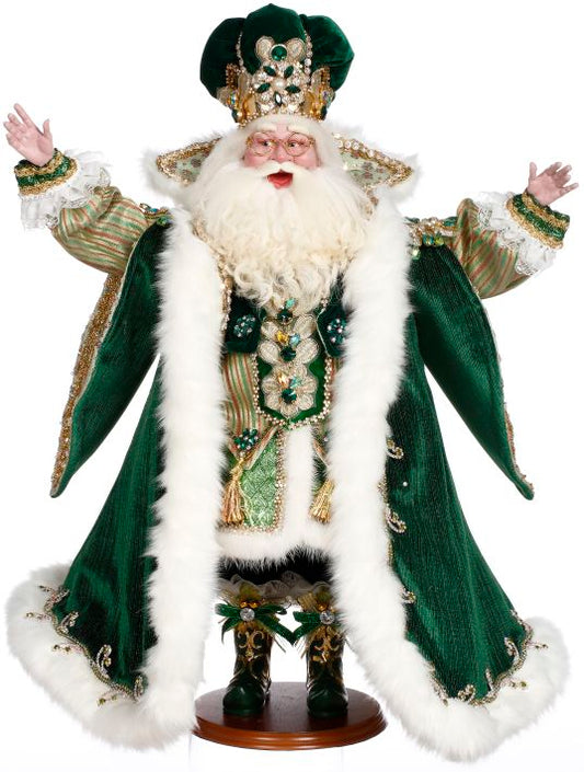 Emerald Sparkle Santa, 27"