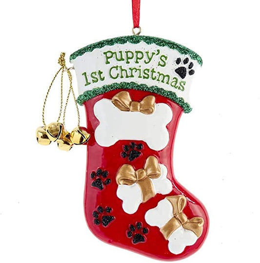 "Puppy's 1st Christmas" Stocking For Personalization