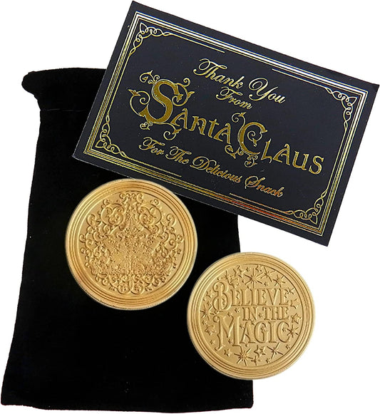 Christmas Token with Inspirational Thank You Letter from Santa for Kids, North Pole Special Delivery Gratitude Gift, 2.5 Inches