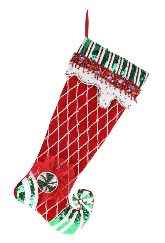 Stockings, Peppermint Candy Stocking 25"