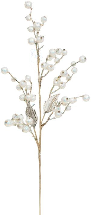 Pearl Glittered Spray - 24 Inches, Set of 12