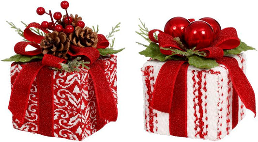 Gift Box W/Bow, Sm 4X6''  (Set of 6)
