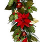 Glittered Poinsettia Garland - 72 Inches (Copy)