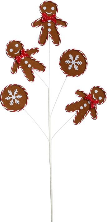 Gingerbread Spray 27'', (Set of 18)