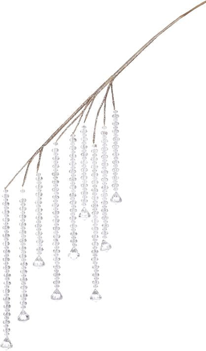 Hanging Clear Beads Spray - 25 Inches, set of 12