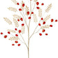 Leaf Ruby Teardrop Spray - 32 Inches, set of 12