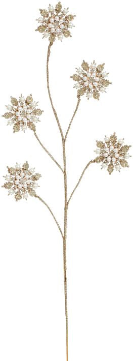 Pearl Sunflower Spray -30 Inches, set of 12