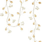 Gold Leaf with Pearl Garland - 5.5 Feet, set of 6