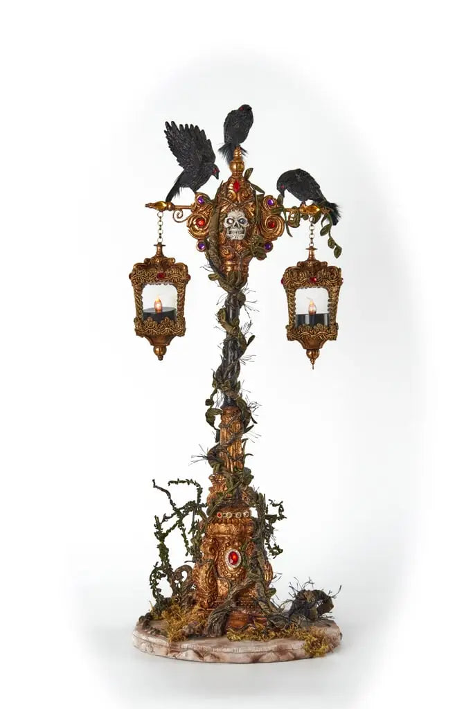 Gone Batty Lantern With Crow